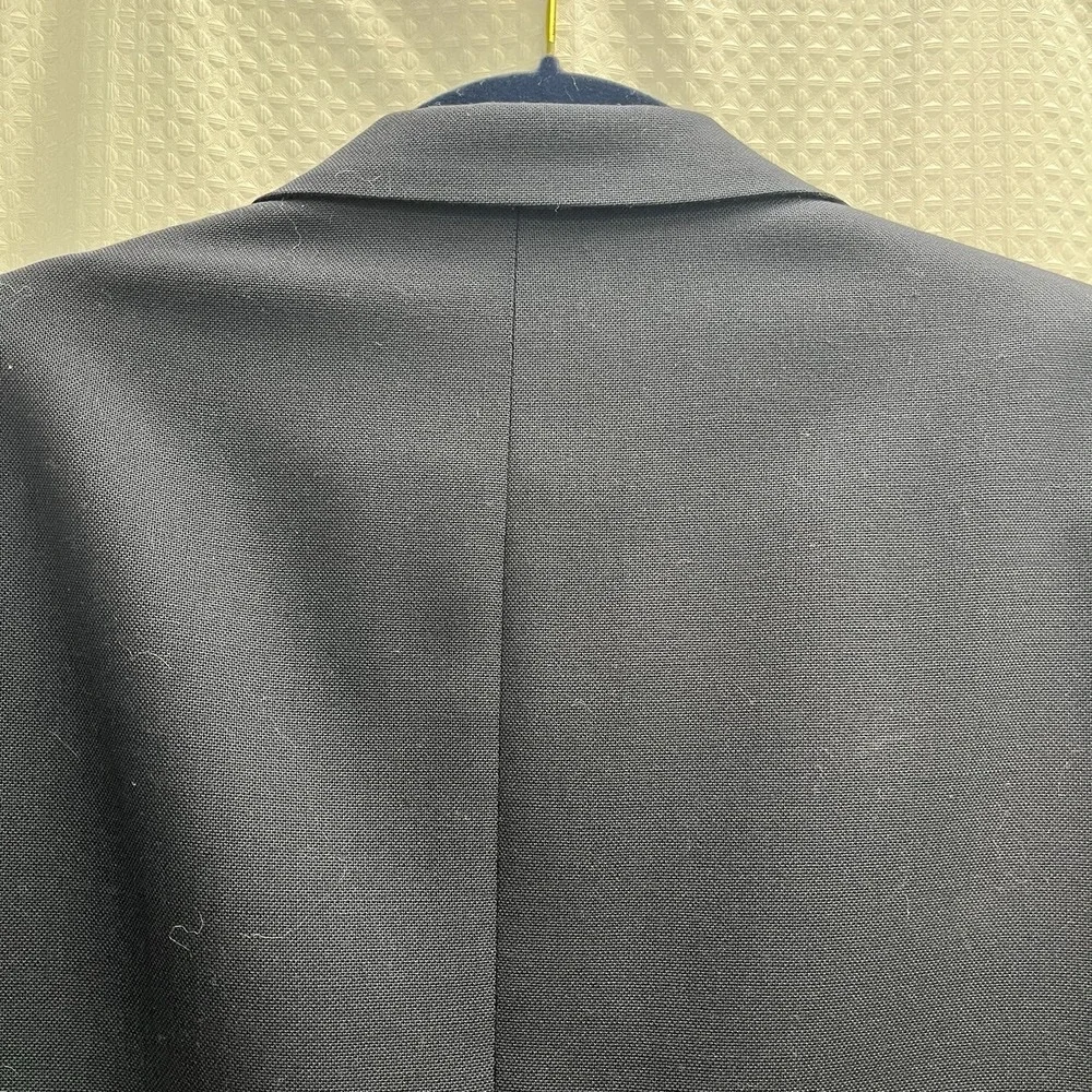 Vtg Ralph Lauren Chaps Blue Wool Blazer Gold Buttons 44R Preppy Country Club